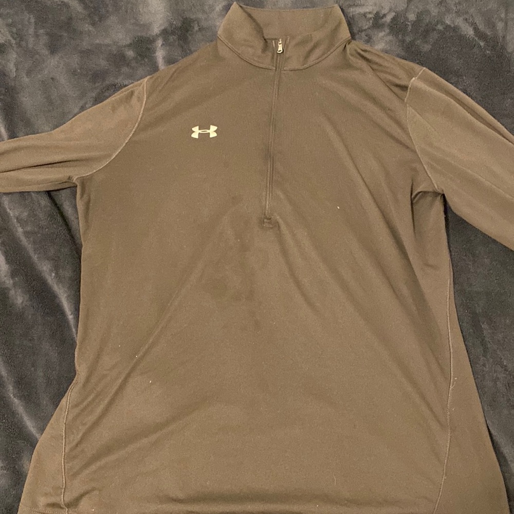 Under Armour Half Zip Long Sleeve Shirt Thumb Holes size XL